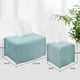thumbnail image 4 of Paquete de 2 fundas de cuero ZHAOCHENG para cajas de pañuelos soporte cuadrado de PU azul, 4 of 5