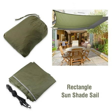 Outdoor Sun Shade Sail, Camping Picnic Sun Shelter, Rectangular Waterproof Garden Patio Sunscreen Awning Canopy, Patio Sun Shade for Outdoor Facility and