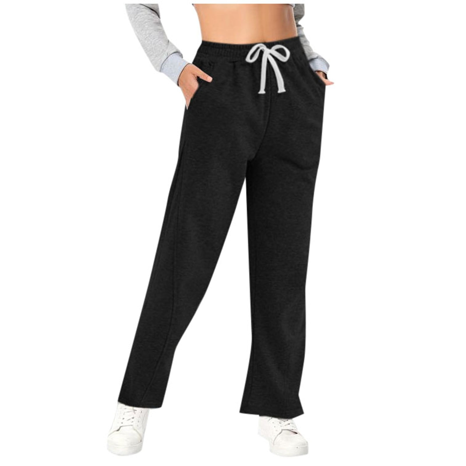 Elastic Waist Petite Women's Fleece Pants Fleece Pants