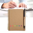 thumbnail image 4 of Journal Book, Notebook Transparent PET Color Stickers  For Business Office Stationery Brown, 4 of 8