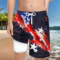 thumbnail image 2 of Gubotare Boys Fourth of July Swim Short Boys Swim Trunks Summer Beach Quick Dry Swimsuit Bathing Suit (Dark Blue,Size 5-6 Years), 2 of 4