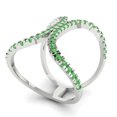 thumbnail image 2 of Statement Engagement Ring for Women - 0.5ct Simulated Green Diamond in 14K White Gold Promise Ring, 2 of 7