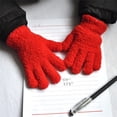 thumbnail image 4 of Guantes de felpa de invierno para niños con elementos de color sólido Accesorios para clima frío, 4 of 5