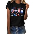 thumbnail image 2 of Pimfylm 4th of July Women Plus Size Shirts Graphic Tees USA Casual Oversized Short Sleeve Tops(Black,M), 2 of 5