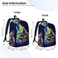 thumbnail image 4 of Balery Howling Wolf Vintage Canvas Backpack for Men and Women - Large Capacity, Durable Travel Laptop Bag for School, Work, Hiking, and Outdoor Activities, 4 of 7
