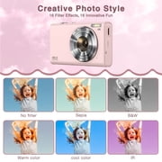 4K Digital Camera, Autofocus Vlogging Camera 48MP 16X Digital Zoom Digital Camera With 32GB Memory Card Portable Compact Small Camera For Teens Adult Beginner Kids,Perfect Gift