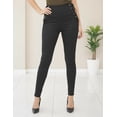 thumbnail image 2 of Pantalón ajustado sexy con ojales a los costados Negro chica, 2 of 3