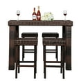 thumbnail image 3 of Sesslife 5 Piece Pe Rattan Outdoor Patio Bar Set, Brown, 3 of 9