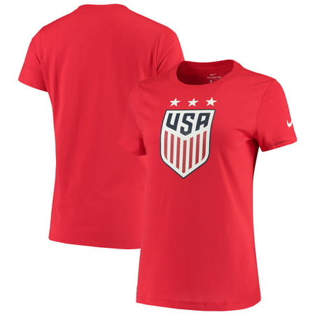 UPC 886668258836 product image for US Women's Soccer Nike Women's Evergreen Crest T-Shirt - Red | upcitemdb.com