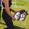 thumbnail image 3 of Large Hobby Horse – Show-Quality Stick Horse with Rhinestone Bridle, Removable Reins & Long Mane, 3 of 9