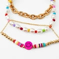 thumbnail image 2 of Gold Beaded Happy Face Bracelet Set - 3 Pack, 2 of 2