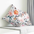 thumbnail image 4 of Throw Pillow Covers 16x16 Inch, Floral Blossom Decorative Pillow Cases for Couch Sofa Bed, Farmhouse Oil Painting Botanical Bird Cotton Linen Square Home Decor Pillowcases with Hidden Zipper, 4 of 7