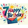 thumbnail image 3 of LUUFILx 7th Birthday Banner Backdrop Colorful Party Supplies Birthday Decorations Kids Celebration Photo Booth Props Happy Backgrounds Birthday Party, 3 of 7