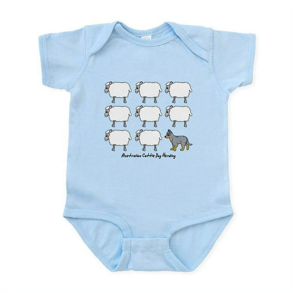 CafePress - Cartoon Blue Heeler Herding Infant Bodysuit - Baby Light Bodysuit, Size Newborn - 24 Months