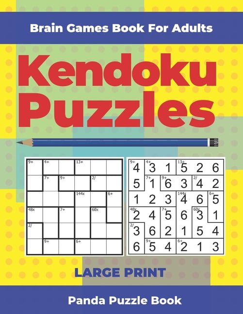 brain games book for adults kendoku puzzles large