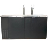 Micro Matic Direct Draw 3 Kegerator Refrigerator in Black with Glass Rinser