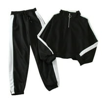 Enjoytime Womens Two Piece Sets Solid Color Long Sleeve Zip Up Sweatshirt Sweatpants Sweatsuits Fall Winter Travel Loungewear Plus Size Lounge Sets