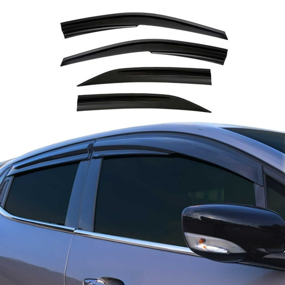 Window Visor Vent Rain Guard Deflector for Toyota Camry 2007-2011 Smoke 4 Pcs