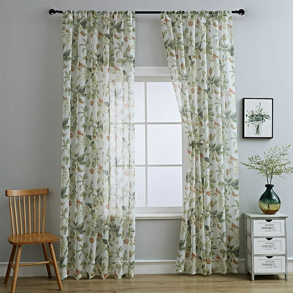 ERDOUY Curtains Sheer - Texture Sheer Window Covering, Light & Airy Privacy Sheer Panels for Bedroom Living Room Patio Glass Door（2pcs，51.2*39.4in，A23）
