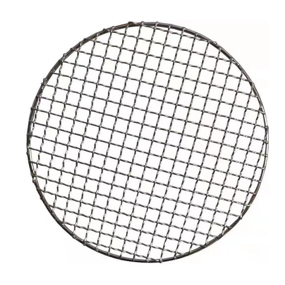 Round Barbecue Net Braided Grid Grill Rack Camping Kit Stainless Steel Mesh 38cm Recyclable Manual Argon Arc Welding Durable