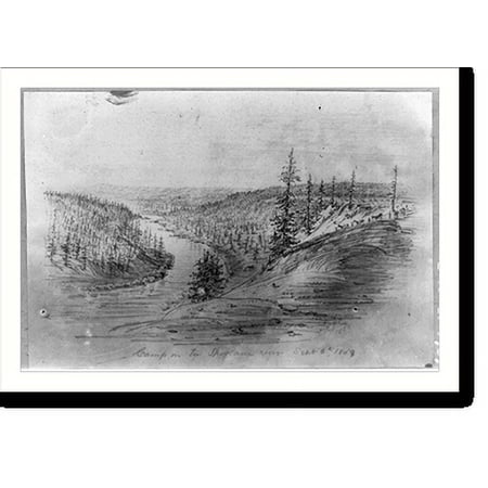 Historic Print, Camp on the Spokane River, 18" x 24"