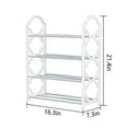thumbnail image 3 of HLONK Home Storage & Organisation Shoe Rack  Shoe Rack Storage Organizer With 4 Tiers Metal Shelves For Bedroom  Closet  Entry  Dorm Room, 3 of 8