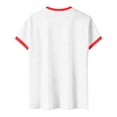thumbnail image 4 of Women's Football Graphic T-Shirt, Women's V-Neck Short Sleeve Letter Print T-Shirt for Casual Summer for Soccer Tournament 2026 White Size: XL, 4 of 5