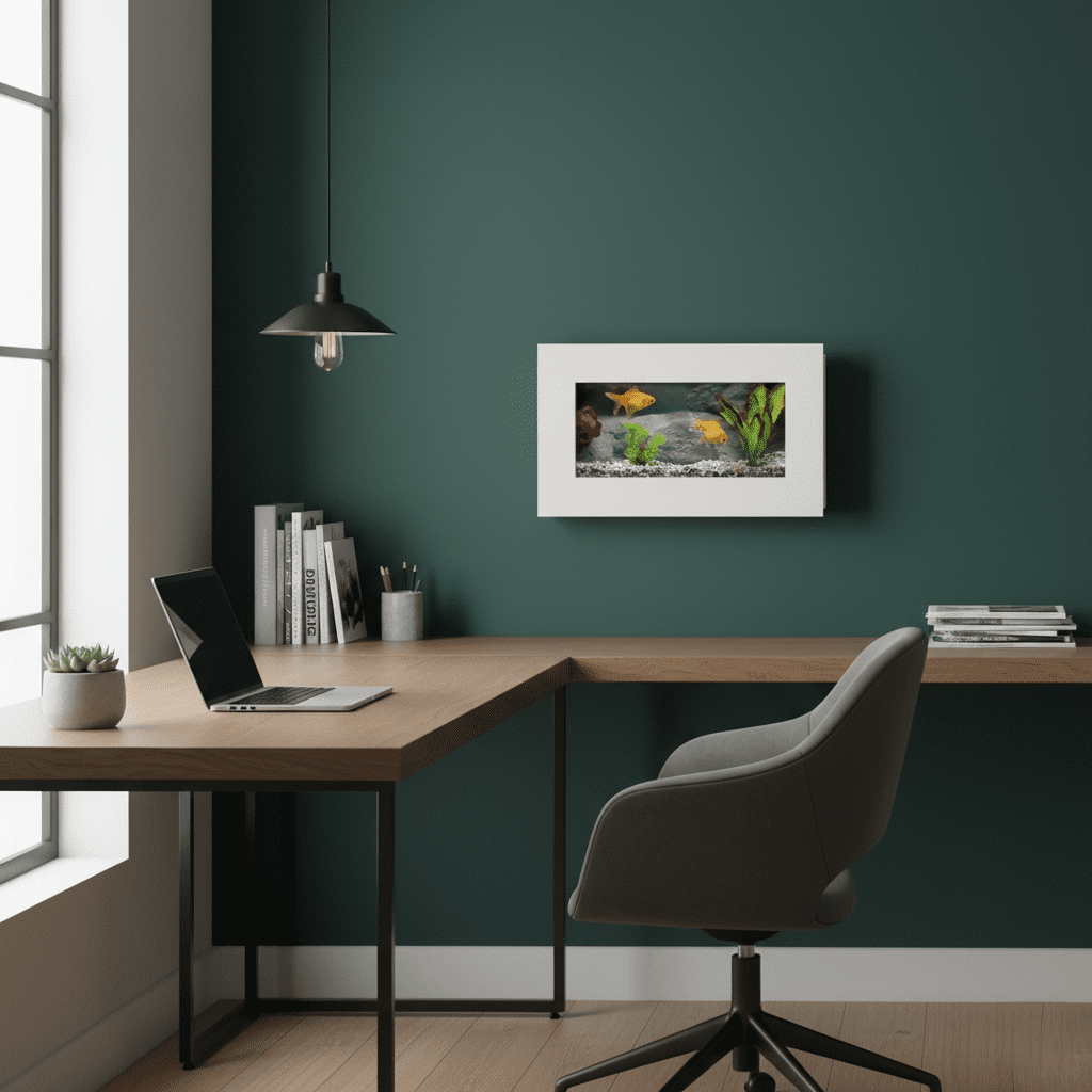 Aussie Aquariums 3.0 Modern Wall Mounted Fish Tank – Contemporary Aquatic Habitat and Living Art Display (View, Matte White)
