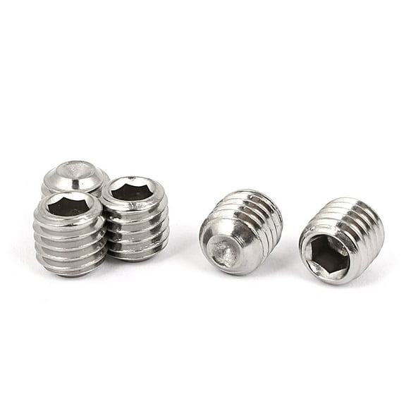 M10x10mm Cup Point Hex Socket Grub Set Screws 5pcs for Gear