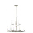thumbnail image 1 of Vaxcel International H0123 Glendale 9L Chandelier - Satin Nickel, 1 of 1