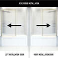 thumbnail image 4 of VIGO Meridian 34 in. W x 62 in. H Framed Fixed Tub Screen Door in Matte Brushed Gold with 3/8 in. (10mm) Fluted Glass, 4 of 10