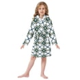 thumbnail image 6 of FORMRS Niños Bathrobe Unisex Hooded Robe Soft Plush Pajamas Sleepwear, Size 10-12T, Gold Geometric Pattern, 6 of 7