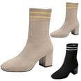 thumbnail image 4 of B91xZ Bottes pour Robes Espadrilles à Plateforme, Noires 7.5, 4 of 5
