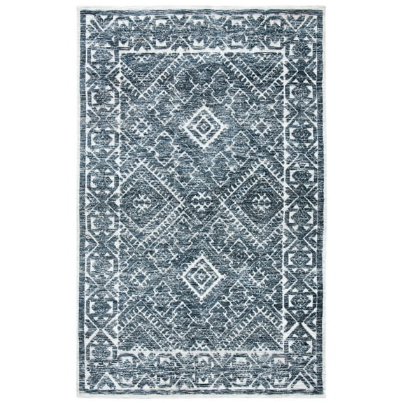 SAFAVIEH Roslyn Mayra Geometric Area Rug, Blue/Ivory, 8' x 10'
