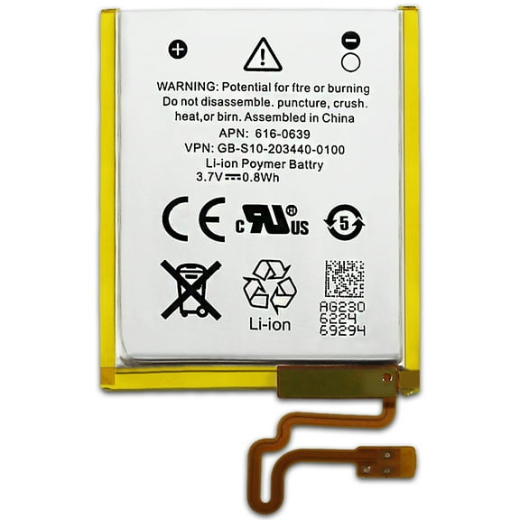 Fenzer Replacement Battery 616-0639 616-0640 Compatible with iPod Nano 7th Gen 16GB A1446 MD481LL/A with Tools