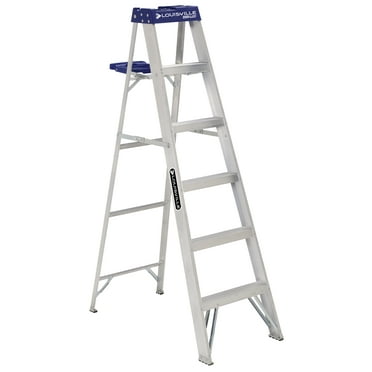Louisville Ladder As2106 6 Ft. Aluminum Step Ladder, Type I, 250 Lbs. Load Capacity