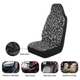 thumbnail image 4 of Binienty Leopard Print Auto Seat Covers for Car Bucket Seats Soft Polyester Anti-Slip Car Front Seat Covers Easy to Install Auto Interior Accessories Universal Fit for Most Cars SUV Van, 4 of 8
