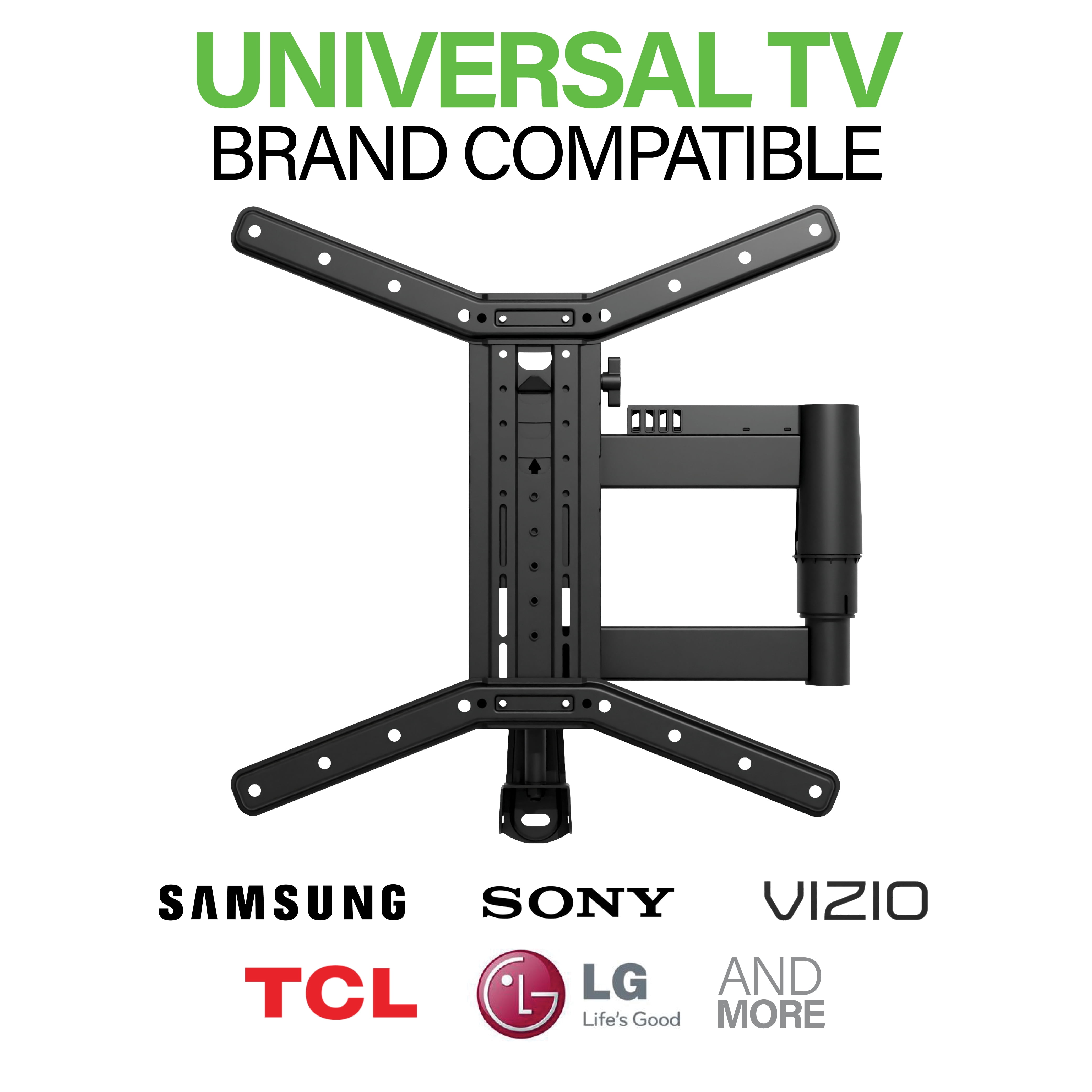 Sanus VuePoint Full-Motion TV Wall Mount for TVs 26"-65" up to 55 lbs – Height Adjust with Swivels, Tilts, and Extends up to 19" From the Wall