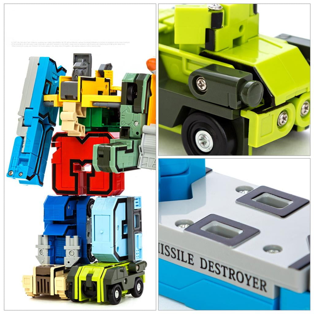 0-9 Numbers Armour Transforming Robot Kids Toy Gift Display Set of 10Pcs 