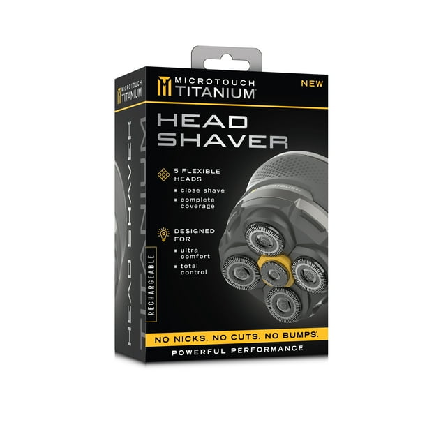 MicroTouch Men's Titanium Head Shaver, 5 Flexible Heads, Ultra Comfort