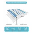 thumbnail image 5 of Quilts Twin-XL Size Bedding Set, Blue Teal Striped Lightweight Quilted Comforter, Farmhouse Stripes Modern Art Soft Reversible Bedspread Coverlet with Pillow Covers for All Season, 68" x 98", 5 of 7