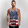thumbnail image 1 of Men's American Flag Stripes and Stars Tank Top Shirt, 1 of 2