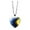 Multicolor5, variant on Solar System Planet Galaxy Glass Universe Heart shaped Pendant Necklace