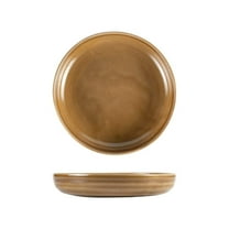 Terra Pott dia.10" h:1.75" 47 oz. Round Brown Porcelain Bowl