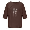 thumbnail image 4 of Fiudx Camisas para Mujer Camiseta Estampada a La Moda para Mujer, Blusa de Manga Corta, Tops Informales con Cuello Redondo, 4 of 4