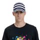 thumbnail image 4 of Fotbe Navy Blue And White Stripes Gorro Clásico de Béisbol, Gorra Ajustable con Broche Snapback, Gorro de Exterior de Algodón Suave, 4 of 6