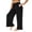Black, variant on AzureSilk Women's Fashion Casual Plus Size Relaxed Fit Drawstring Wide Leg Straight Leg Pants, Size XL-5XL