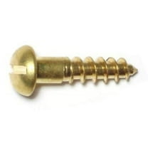 #8 x 3/4" Brass Slotted Round Head Wood Screws WSRB-153 (40 pcs.)