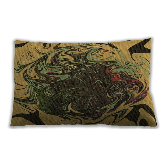 Ahgly Company Indoor Rectangular Contemporary Lumbar Throw Pillow, 13 inch by 19 inch