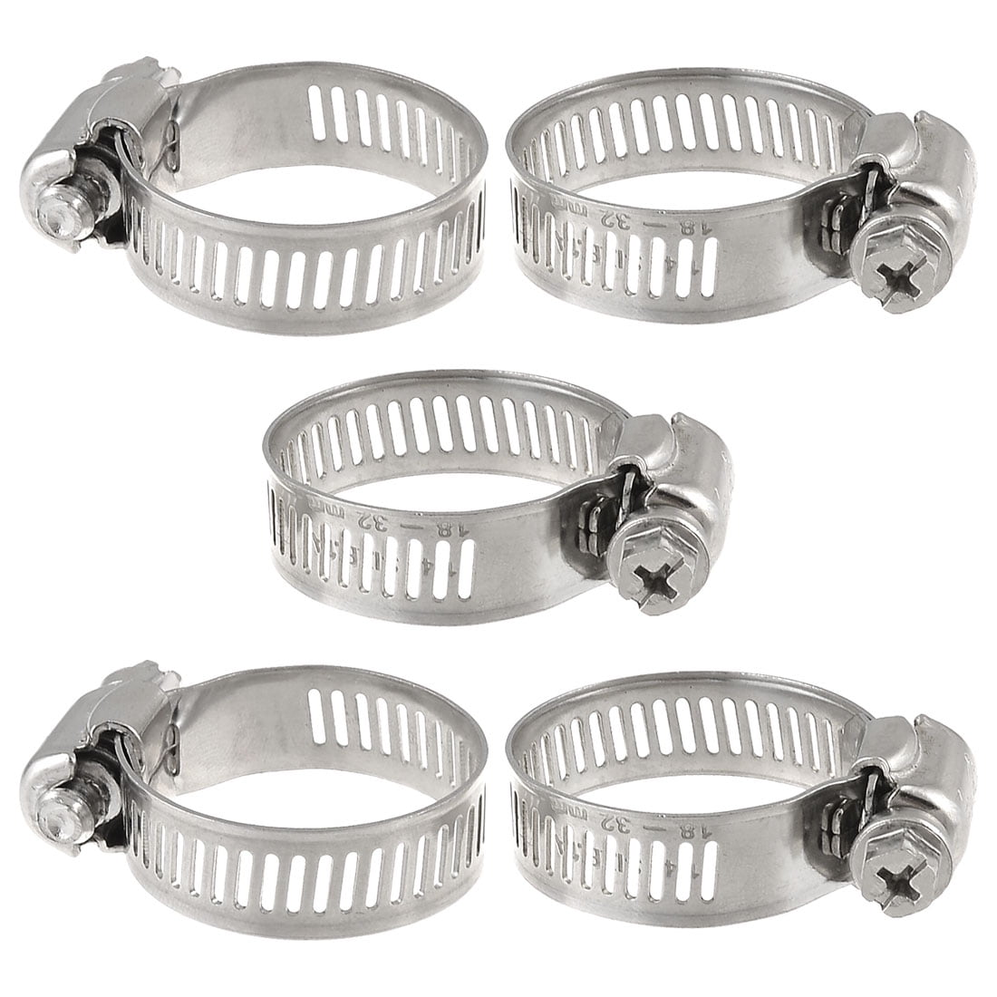 Globalflashdeal 10 Pcs 9mm-16mm Adjustable Stainless Steel Worm Drive Hose Clamp